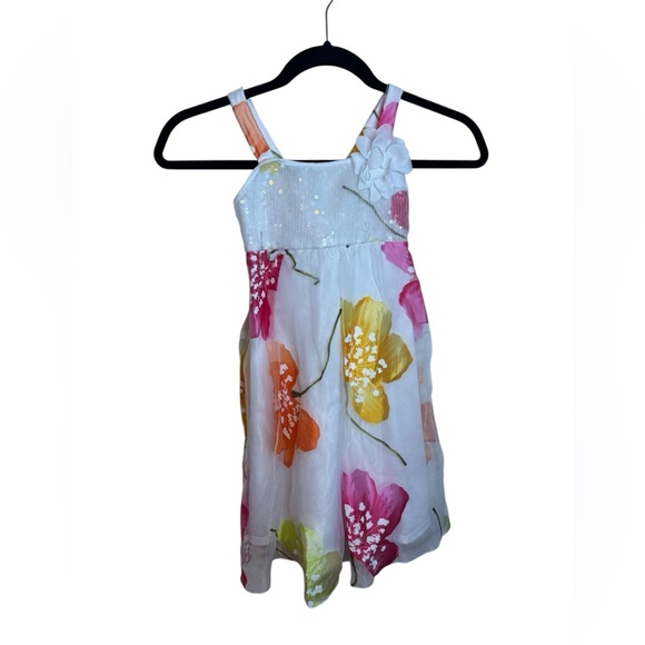 Iris & Ivy Floral Sequin Formal Summer Dress - Picture 1 of 5